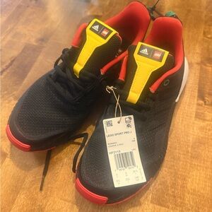 Adidas Kids Black and Yellow Sneakers